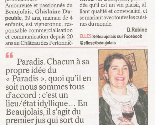 Le Progres 2017-09-22 Paradis Ghislaine Dupeuble